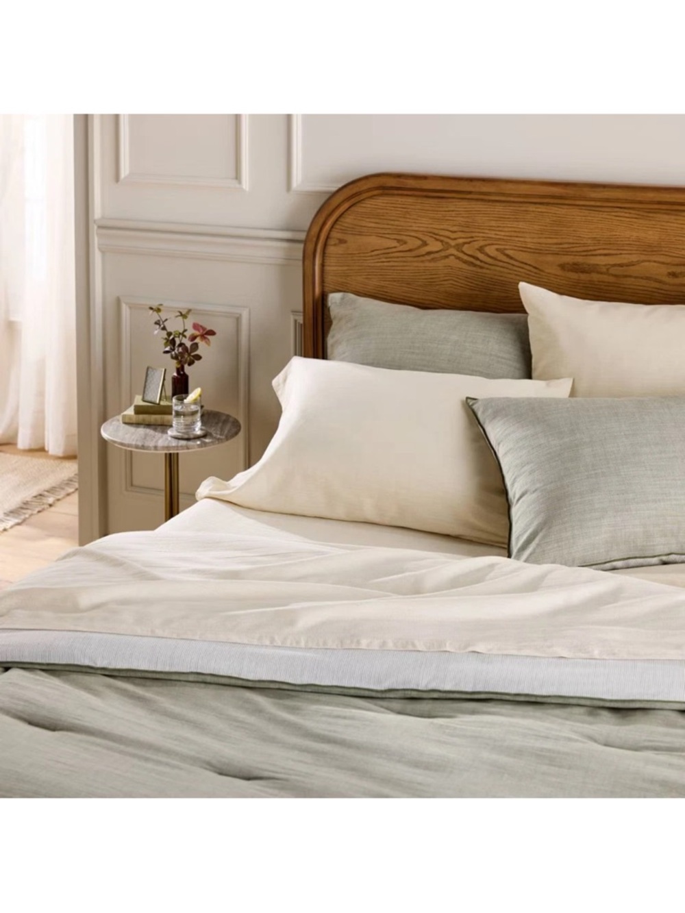 Casaluna QUEEN 100% Linen 4pc Sheet Set Natural Tan - BRAND NEW - Picture 2 of 4